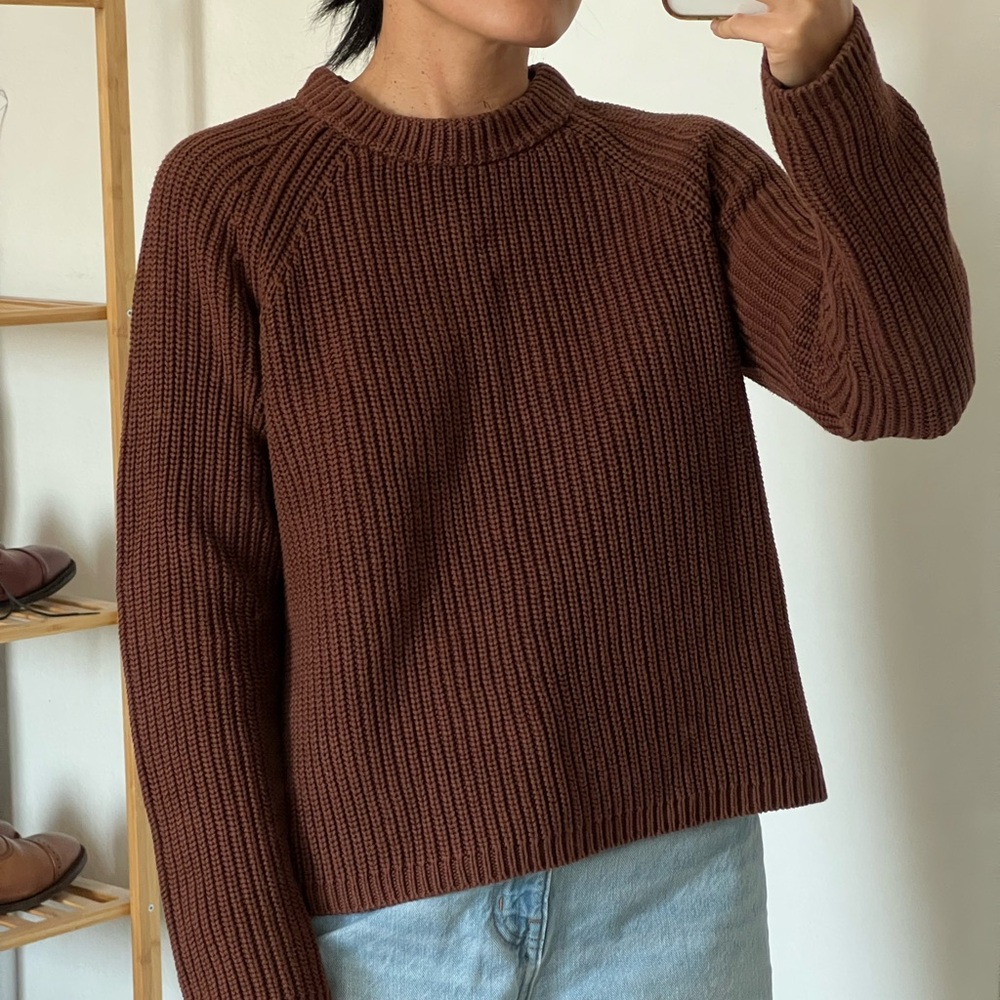 Quince 100% Cotton Fisherman Crew Sweater